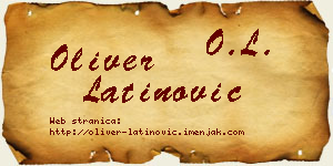 Oliver Latinović vizit kartica